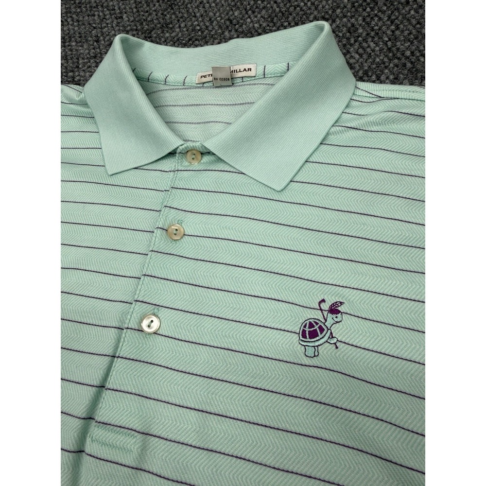 Peter Millar Men's XL The Loxahatchee Club Cotton Polo Shirt Golf Performance